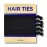 HAVHAF Knotted Hair Ties for Men 5 Pcs (Wide, Black) - No Damage Crease Breakage for Long Hair | Buns Curly Thick Elastic Hair Ties for Guys | Perfect Hairtie