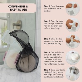 Kitsch Bar Soap Saver Bag - Soap Dish and Soap Holder for Shampoo Bar, Conditioner & Body Wash - Recycled Mesh Beauty Bar Soap Pouch, Eco-Friendly, Patented Bag - Mint Kitsch Bar Soap Saver Bag - Soap Dish and Soap Holder for Shampoo Bar, Conditioner & Body Wash - Recycled Mesh Beauty Bar Soap Pouch, Eco-Friendly, Patented Bag - Mint