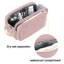 BAGSMART Toiletry Bag for Women, Cosmetic Makeup Bag Organizer, Travel Bag for Toiletries, Dopp Kit Water-resistant Shaving Bag for Accessories, Pink-Medium BAGSMART Toiletry Bag for Women, Cosmetic Makeup Bag Organizer, Travel Bag for Toiletries, Dopp Kit Water-resistant Shaving Bag for Accessories, Pink-Medium