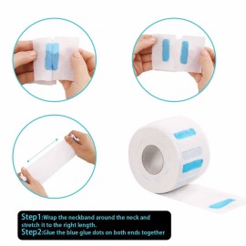 IOOROSE 5 Rolls Disposable Barber Paper Neck Strips, Professional Stretchy Paper Neck Band Protector IOOROSE 5 Rolls Disposable Barber Paper Neck Strips, Professional Stretchy Paper Neck Band Protector