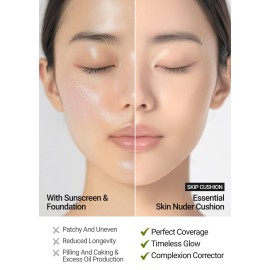 [JUNGSAEMMOOL OFFICIAL] Essential Skin Nuder Cushion (05 Light) | Refill not Included | Natural Finish | SPF50 Broad Spectrum | Korean Makeup Artist Brand | Cream Foundation