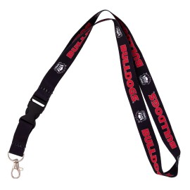 Desert Cactus University of Georgia Lanyard Bulldogs UGA Dawgs Car Keys ID Badge Holder Keychain Detachable Breakaway Snap Buckle (Black)