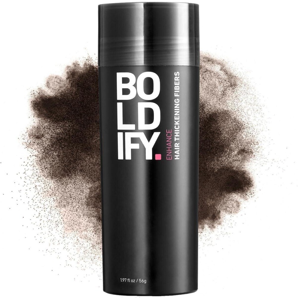 BOLDIFY Hair Fibers (56g) - Fill In Thinning and Fine Hair for an Instantly Fuller, Thicker Look - 14 Shades for Women & Men - Dark Brown BOLDIFY Hair Fibers (56g) - Fill In Thinning and Fine Hair for an Instantly Fuller, Thicker Look - 14 Shades for Women & Men - Dark Brown