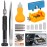 JOREST Watch Battery Replacement Kit, Watch Repair Screwdriver, Watch Band Replacement tool, Watch Wrench Back Remover, Watch Case Opener, Watch Back Remover Holder, Spring bar, Tweezers