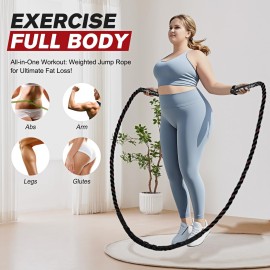 HPYGN Weighted Heavy Skipping/Jump Rope 9.2ft 2.8LB for fitness, Exercise, boxing Gym Training, Home Workout, Improve Strength and Building Muscle, Total Body Workout Equipment for Men HPYGN Weighted Heavy Skipping/Jump Rope 9.2ft 2.8LB for fitness, Exercise, boxing Gym Training, Home Workout, Improve Strength and Building Muscle, Total Body Workout Equipment for Men