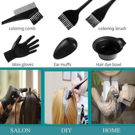 NOUSV 20 Pcs Hair Dye Brush and Bowl Set, Hair Dye Coloring Kit, Hair Coloring Bleaching, Hair Dye Tools for DIY Salon. Hair Tinting Bowl/Dye Brush/Ear Cover/Gloves/Tint Comb NOUSV 20 Pcs Hair Dye Brush and Bowl Set, Hair Dye Coloring Kit, Hair Coloring Bleaching, Hair Dye Tools for DIY Salon. Hair Tinting Bowl/Dye Brush/Ear Cover/Gloves/Tint Comb