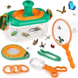 TOY Life Bug Catcher for Kids, Bug Catching Kit with Butterfly Net, Bug Toy Collection Box, Magnifying Glass, Insect Habitat, Tweezers, Kids Explorer Kit Outdoor Toys Gifts for 3 4 5 6 7 8