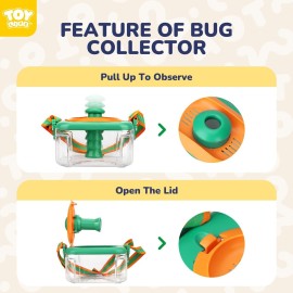 TOY Life Bug Catcher for Kids, Bug Catching Kit with Butterfly Net, Bug Toy Collection Box, Magnifying Glass, Insect Habitat, Tweezers, Kids Explorer Kit Outdoor Toys Gifts for 3 4 5 6 7 8