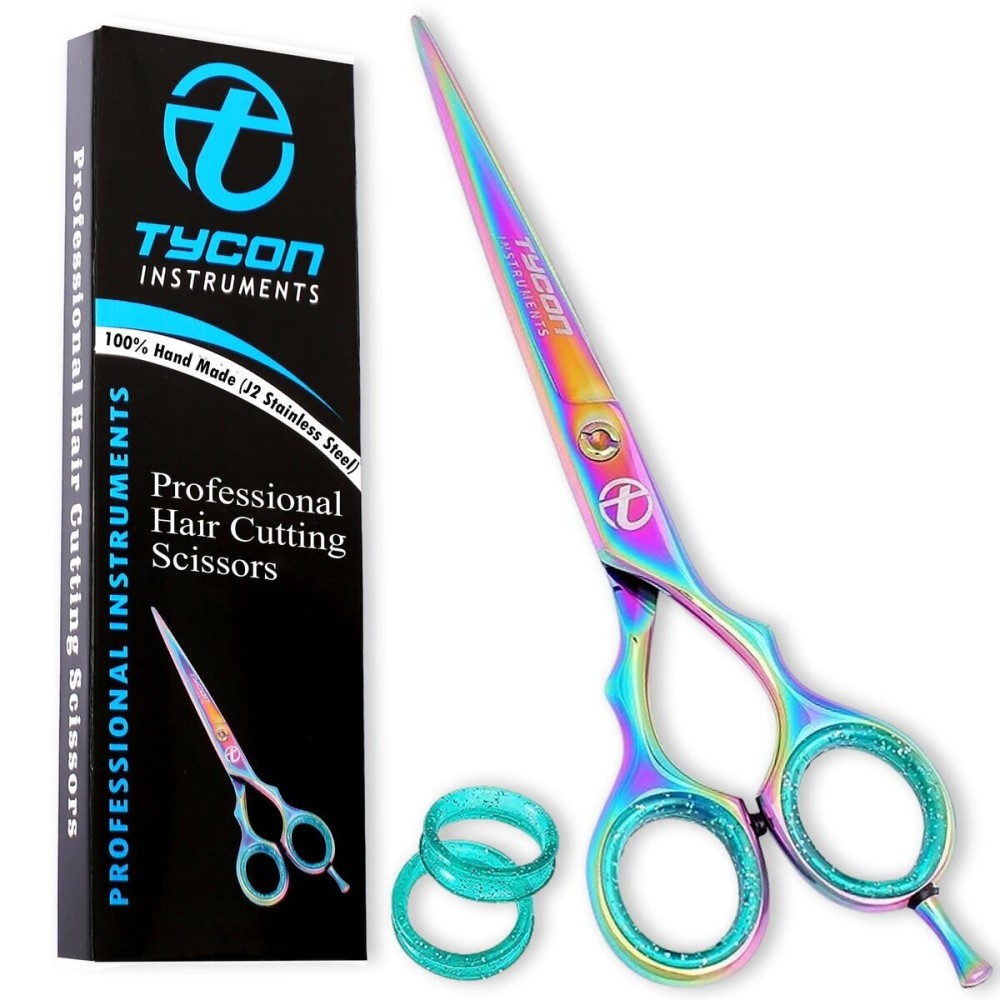 Tycon Hair Cutting Scissors Professional 6 - Japanese Stainless Steel, 2.7 Razor Edge Blade Barber Scissors - Ergonomic design - Precision Hair Scissors for Smooth Cutting - Salon & Personal Use