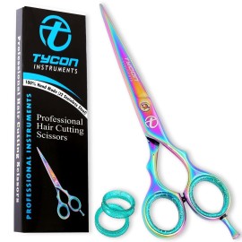 Tycon Hair Cutting Scissors Professional 6 - Japanese Stainless Steel, 2.7 Razor Edge Blade Barber Scissors - Ergonomic design - Precision Hair Scissors for Smooth Cutting - Salon & Personal Use