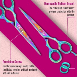 Tycon Hair Cutting Scissors Professional 6 - Japanese Stainless Steel, 2.7 Razor Edge Blade Barber Scissors - Ergonomic design - Precision Hair Scissors for Smooth Cutting - Salon & Personal Use