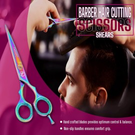 Tycon Hair Cutting Scissors Professional 6 - Japanese Stainless Steel, 2.7 Razor Edge Blade Barber Scissors - Ergonomic design - Precision Hair Scissors for Smooth Cutting - Salon & Personal Use