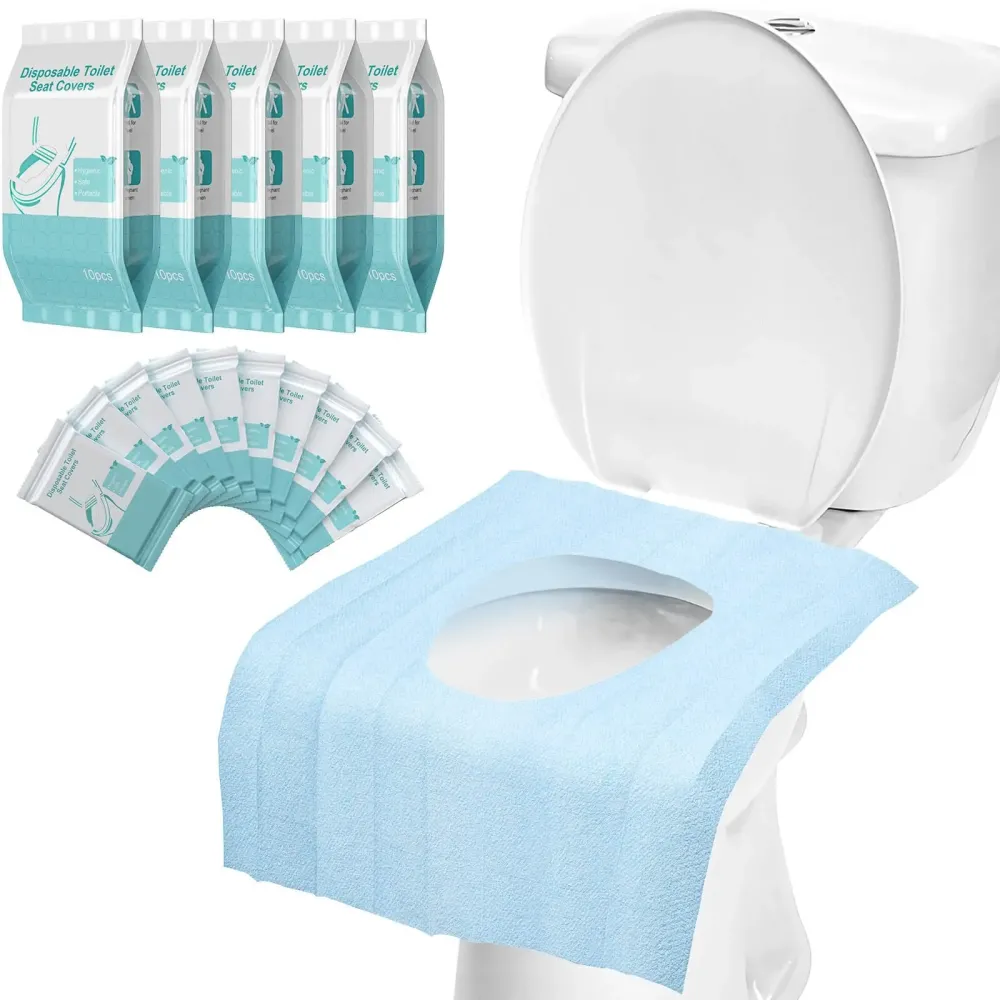 50 Pack Toilet Seat Covers Disposable - Waterproof 16x24 Inch Extra Large Individually Wrapped Toilet Seat Shields Travel Accessories for Adults Kids 50 Pack Toilet Seat Covers Disposable - Waterproof 16x24 Inch Extra Large Individually Wrapped Toilet Seat Shields Travel Accessories for Adults Kids