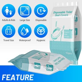 50 Pack Toilet Seat Covers Disposable - Waterproof 16x24 Inch Extra Large Individually Wrapped Toilet Seat Shields Travel Accessories for Adults Kids 50 Pack Toilet Seat Covers Disposable - Waterproof 16x24 Inch Extra Large Individually Wrapped Toilet Seat Shields Travel Accessories for Adults Kids