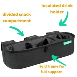 Universal Stroller Tray with Insulated Sippy Cup Holder - Upgraded Rigid Frame Stays Upright - Exclusive Non Slip Straps Firmly Grip Stroller Bar. Universal Stroller Snack Tray Attachment Universal Stroller Tray with Insulated Sippy Cup Holder - Upgraded Rigid Frame Stays Upright - Exclusive Non Slip Straps Firmly Grip Stroller Bar. Universal Stroller Snack Tray Attachment