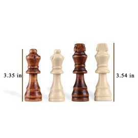 YB-OSANA 62 Pieces Wooden Checker Pieces & Chess Pieces 2 in 1 Chess Game Set Board Games Accessories Classic Wooden Chess Game Set in 2 Styles and 2 Colors YB-OSANA 62 Pieces Wooden Checker Pieces & Chess Pieces 2 in 1 Chess Game Set Board Games Accessories Classic Wooden Chess Game Set in 2 Styles and 2 Colors