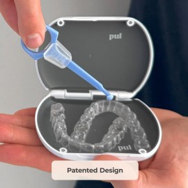 PUL Clear Aligner & Retainer Case - for Invisalign, Partial Dentures, Mouth & Night Guards, PUL Removal Tool, Dental Removables - Plastic Holder w/Secure Magnet Closure, Sleek & Slim Design - Gray PUL Clear Aligner & Retainer Case - for Invisalign, Partial Dentures, Mouth & Night Guards, PUL Removal Tool, Dental Removables - Plastic Holder w/Secure Magnet Closure, Sleek & Slim Design - Gray