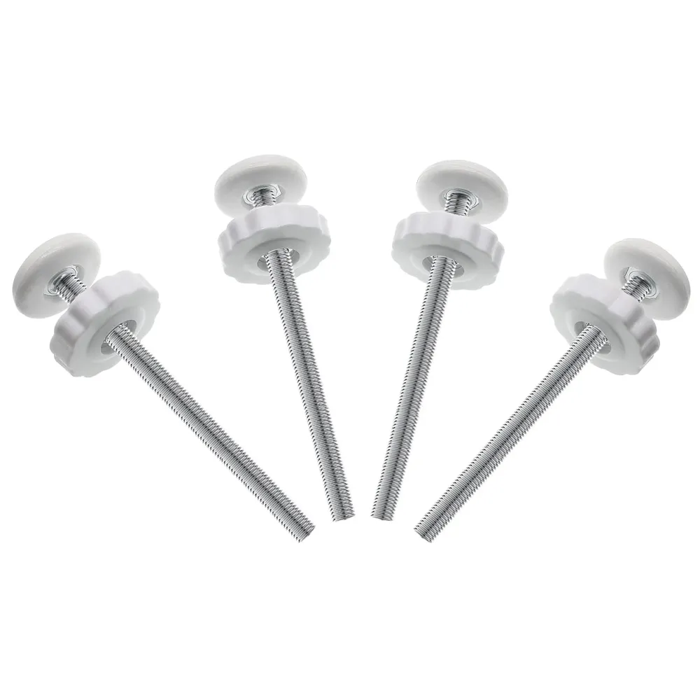 4Pcs Universal Baby Gate Threaded Spindle Rod, M8 (8mm) Replacement Bolt Part for Baby & Pet Pressure Mounted Safety Gates, Extra Long Baby Tension Gate Extender (White) 4Pcs Universal Baby Gate Threaded Spindle Rod, M8 (8mm) Replacement Bolt Part for Baby & Pet Pressure Mounted Safety Gates, Extra Long Baby Tension Gate Extender (White)