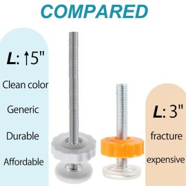 4Pcs Universal Baby Gate Threaded Spindle Rod, M8 (8mm) Replacement Bolt Part for Baby & Pet Pressure Mounted Safety Gates, Extra Long Baby Tension Gate Extender (White) 4Pcs Universal Baby Gate Threaded Spindle Rod, M8 (8mm) Replacement Bolt Part for Baby & Pet Pressure Mounted Safety Gates, Extra Long Baby Tension Gate Extender (White)