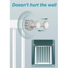 4Pcs Universal Baby Gate Threaded Spindle Rod, M8 (8mm) Replacement Bolt Part for Baby & Pet Pressure Mounted Safety Gates, Extra Long Baby Tension Gate Extender (White) 4Pcs Universal Baby Gate Threaded Spindle Rod, M8 (8mm) Replacement Bolt Part for Baby & Pet Pressure Mounted Safety Gates, Extra Long Baby Tension Gate Extender (White)