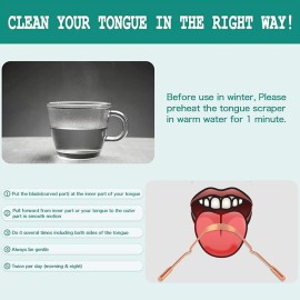 RONAVO Copper Tongue Scraper for Adults (2 Pack), 100% Pure Copper, Naturally Anti-Microbial, Banishes Bad Breath and Maintains Oral Hygiene, Tongue Cleaner with Travel Case, Easy to Use and Clean RONAVO Copper Tongue Scraper for Adults (2 Pack), 100% Pure Copper, Naturally Anti-Microbial, Banishes Bad Breath and Maintains Oral Hygiene, Tongue Cleaner with Travel Case, Easy to Use and Clean