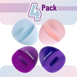 Slick- Silicone Facial Cleansing Brush, 4 Pack, Silicone Face Scrubber Exfoliator, Face Exfoliator Scrubber, Facial Scrubber for Face Cleanser Brush, Exfoliating Face Scrubber, Face Brush Slick- Silicone Facial Cleansing Brush, 4 Pack, Silicone Face Scrubber Exfoliator, Face Exfoliator Scrubber, Facial Scrubber for Face Cleanser Brush, Exfoliating Face Scrubber, Face Brush