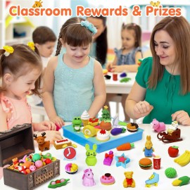 Moosia 120 Pack Animal Pencil Erasers for Kids, 3D Mini Puzzle Take Apart Erasers, Desk Pets & Treasure Box Toys, Bulk Party Favors, Classroom Prizes, School Supplies, Gift for Boys & Girls Moosia 120 Pack Animal Pencil Erasers for Kids, 3D Mini Puzzle Take Apart Erasers, Desk Pets & Treasure Box Toys, Bulk Party Favors, Classroom Prizes, School Supplies, Gift for Boys & Girls