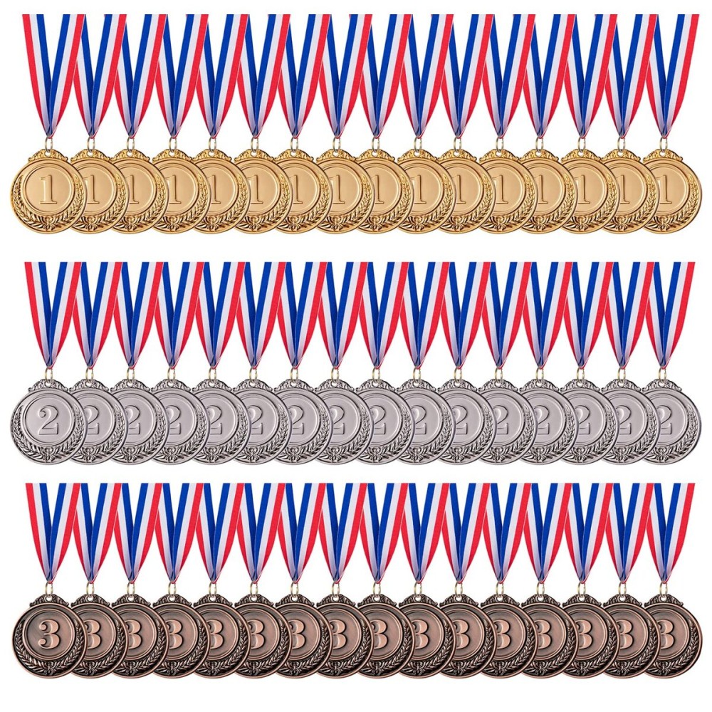 favide 48 Pieces Gold Silver Bronze Award Medals-Winner Medals Gold Silver Bronze Prizes for Competitions, Party,Olympic Style, 2 Inches favide 48 Pieces Gold Silver Bronze Award Medals-Winner Medals Gold Silver Bronze Prizes for Competitions, Party,Olympic Style, 2 Inches
