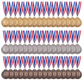 favide 48 Pieces Gold Silver Bronze Award Medals-Winner Medals Gold Silver Bronze Prizes for Competitions, Party,Olympic Style, 2 Inches