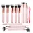 Real Perfection Makeup Brush Set 16 Pcs with 1 Eyebrow Razor Premium Synthetic Foundation Powder Concealers Eyeshadow Blush Makeup Brushes Make up Brushes Kit (Pink)