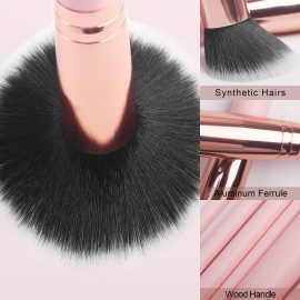 Real Perfection Makeup Brush Set 16 Pcs with 1 Eyebrow Razor Premium Synthetic Foundation Powder Concealers Eyeshadow Blush Makeup Brushes Make up Brushes Kit (Pink) Real Perfection Makeup Brush Set 16 Pcs with 1 Eyebrow Razor Premium Synthetic Foundation Powder Concealers Eyeshadow Blush Makeup Brushes Make up Brushes Kit (Pink)