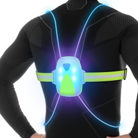 Ni-SHEN LED Reflective Running Vest with Front Light,Running Lights for Runners,Reflective Running Gear for Men/Women Running,Cycling or Walking, High Visibility Warning LED Lights Ni-SHEN LED Reflective Running Vest with Front Light,Running Lights for Runners,Reflective Running Gear for Men/Women Running,Cycling or Walking, High Visibility Warning LED Lights