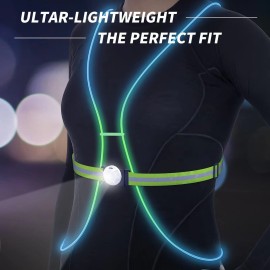 Ni-SHEN LED Reflective Running Vest with Front Light,Running Lights for Runners,Reflective Running Gear for Men/Women Running,Cycling or Walking, High Visibility Warning LED Lights Ni-SHEN LED Reflective Running Vest with Front Light,Running Lights for Runners,Reflective Running Gear for Men/Women Running,Cycling or Walking, High Visibility Warning LED Lights