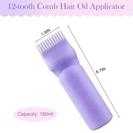 Cosywell Root Comb Applicator Bottle 6 Ounce Hair Dye Applicator Brush 3 Pack for Hair Root Comb Color with Graduated Scale(Pink White Purple) Cosywell Root Comb Applicator Bottle 6 Ounce Hair Dye Applicator Brush 3 Pack for Hair Root Comb Color with Graduated Scale(Pink White Purple)