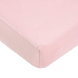 American Baby Company Fitted Crib Sheet 28 x 52, Soft Breathable Neutral 100% Cotton Jersey Sheet, Baby Pink, for Boys and Girls, Fits Crib and Toddler Bed mattresses