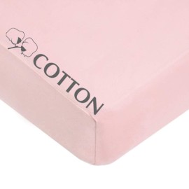 American Baby Company Fitted Crib Sheet 28 x 52, Soft Breathable Neutral 100% Cotton Jersey Sheet, Baby Pink, for Boys and Girls, Fits Crib and Toddler Bed mattresses