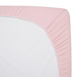 American Baby Company Fitted Crib Sheet 28 x 52, Soft Breathable Neutral 100% Cotton Jersey Sheet, Baby Pink, for Boys and Girls, Fits Crib and Toddler Bed mattresses
