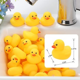 Rubber Duck Bath Toys , 50Pack Mini Rubber Ducks Bulk Float Duck Baby Bath Toy, Shower Birthday Party Favors Gift Classroom Summer Beach Pool Party Games Rubber Duck Bath Toys , 50Pack Mini Rubber Ducks Bulk Float Duck Baby Bath Toy, Shower Birthday Party Favors Gift Classroom Summer Beach Pool Party Games