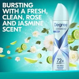 Degree Advanced Antiperspirant Deodorant Dry Spray 72-Hour Sweat and Odor Protection Shower Clean Deodorant Spray For Women With MotionSense Technology 3.8 oz, Pack of 4 Degree Advanced Antiperspirant Deodorant Dry Spray 72-Hour Sweat and Odor Protection Shower Clean Deodorant Spray For Women With MotionSense Technology 3.8 oz, Pack of 4