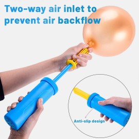 SUSWIM Balloon Pump Handheld Two-Way Dual Action,Double-Way Air Intake Portable Manual Inflator for Balloons,Swimming Rings, Inflatable Toys, Party Decorations (Blue). SUSWIM Balloon Pump Handheld Two-Way Dual Action,Double-Way Air Intake Portable Manual Inflator for Balloons,Swimming Rings, Inflatable Toys, Party Decorations (Blue).