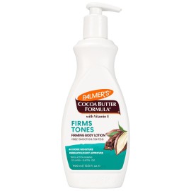 Palmer\'s Cocoa Butter Formula Skin Firming Body Lotion, Toning & Tightening Cream with Q10, Collagen & Elastin, Pump Bottle, 13.5 Oz.