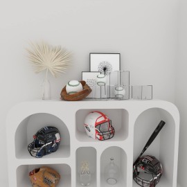 VOLEAAR 4 Pack Baseball Display Case, UV Protected Acrylic Square Baseball Holder, Clear Cube Autograph Memorabilia Ball Display Cases, Official Size Baseball Display Box