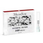 MelodySusie 100 Pcs Nail Drill Bits Sanding Bands for Nail Drill 240 Extreme Fine Grit Nail File Sanding Bands for Acrylic Nails Gel Manicures and Pedicure