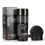 GOWWIM Hair Thickening Fibers 2-in-1 Kit Keratin Building Fibers, Spray Applicator & Hold Spray - Instantly Volumize Sparse Areas (Black)