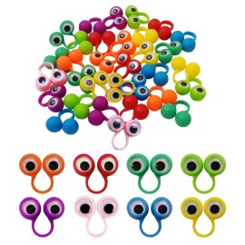 PPXMEEUDC Eye Finger Puppets Googly Eye Finger Puppets Wiggly Eyeball Finger Puppet Rings Eye Finger Toy Kids Party Favor A Pack of 32