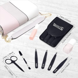 TsMADDTs Eyebrow Tweezers Set and Curved Scissor, Professional Stainless Steel Tweezers for Women and Men, Splinter and Ingrown Hair Removal TsMADDTs Eyebrow Tweezers Set and Curved Scissor, Professional Stainless Steel Tweezers for Women and Men, Splinter and Ingrown Hair Removal