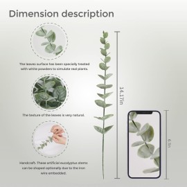 Tiyard 18pcs Eucalyptus Stems Artificial Eucalyptus Leaves Stems Artificial Fake Flowers for Home Office Flowers Bouquet Centerpiece Wedding Decoration Christmas Decor 2024 Tiyard 18pcs Eucalyptus Stems Artificial Eucalyptus Leaves Stems Artificial Fake Flowers for Home Office Flowers Bouquet Centerpiece Wedding Decoration Christmas Decor 2024