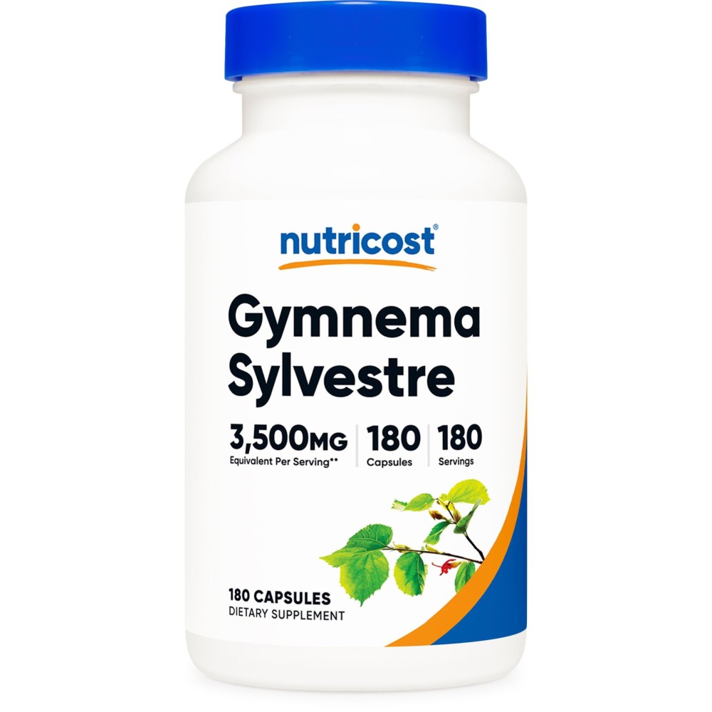 Nutricost Gymnema Sylvestre 3,500mg (20:1 Extract) from 175mg, 180 Capsules - Non-GMO, Gluten Free, and Vegetarian Friendly Nutricost Gymnema Sylvestre 3,500mg (20:1 Extract) from 175mg, 180 Capsules - Non-GMO, Gluten Free, and Vegetarian Friendly
