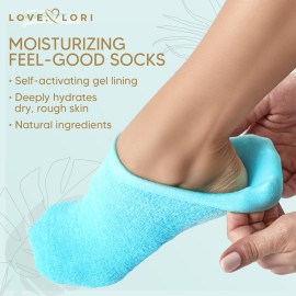 Moisturizing Socks - Foot Care Gel Silicone Aloe Spa Socks (Up to Size 8.5) Infused with Vitamin E & JoJoba Oil - Self Care Gifts for Women Moisturizing Socks - Foot Care Gel Silicone Aloe Spa Socks (Up to Size 8.5) Infused with Vitamin E & JoJoba Oil - Self Care Gifts for Women