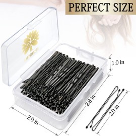 KANPRINCESS 100PCS 2Inches Hair Pins Kit Secure Hold Bobby Pins Clips for Women Girls and Hairdressing Salon With Clear Storage Box(Black) KANPRINCESS 100PCS 2Inches Hair Pins Kit Secure Hold Bobby Pins Clips for Women Girls and Hairdressing Salon With Clear Storage Box(Black)